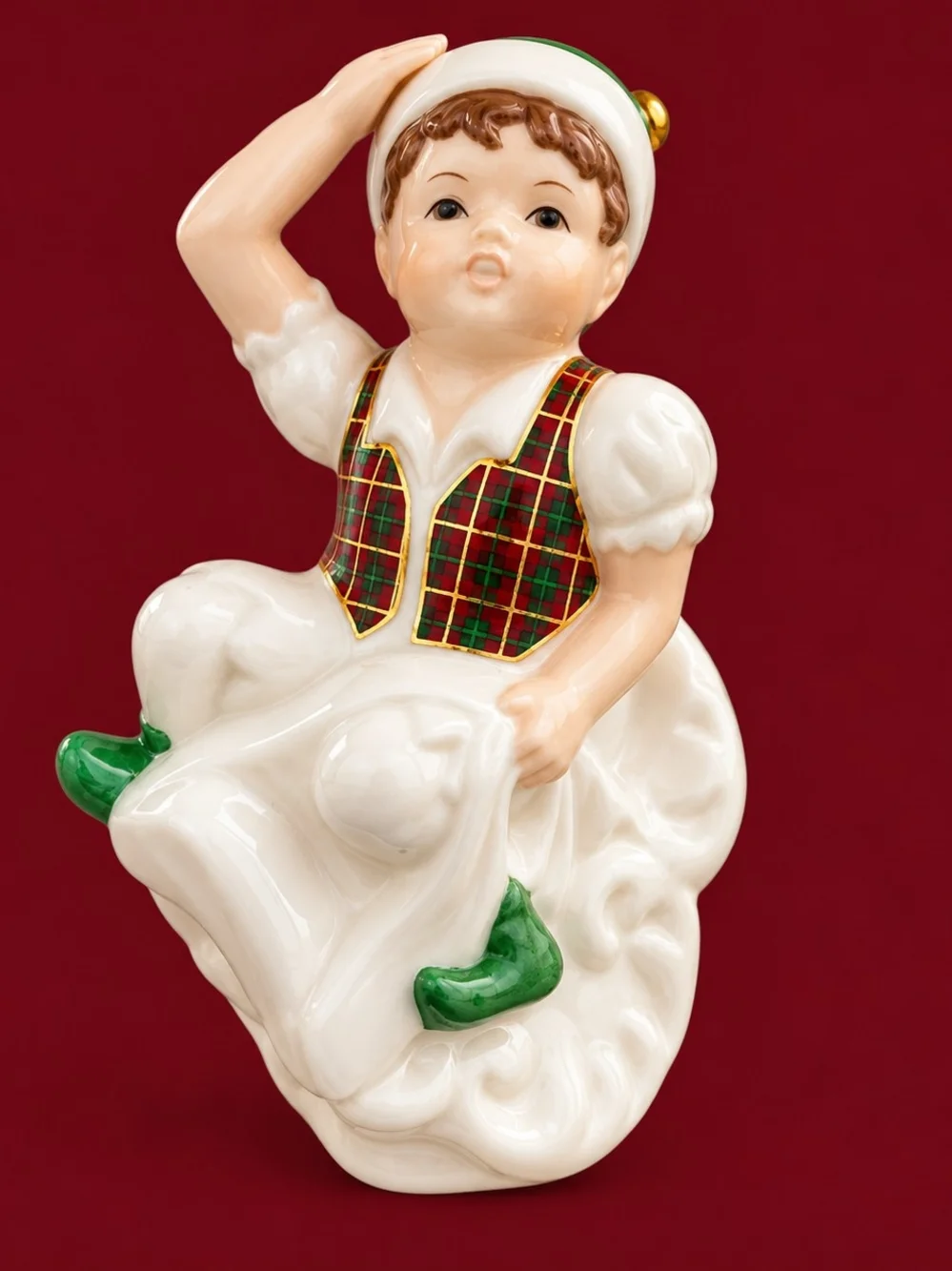 Vintage 1999 Lenox Santa’s Holiday Toy Shop Elf Rocking Horse Teapot Retired